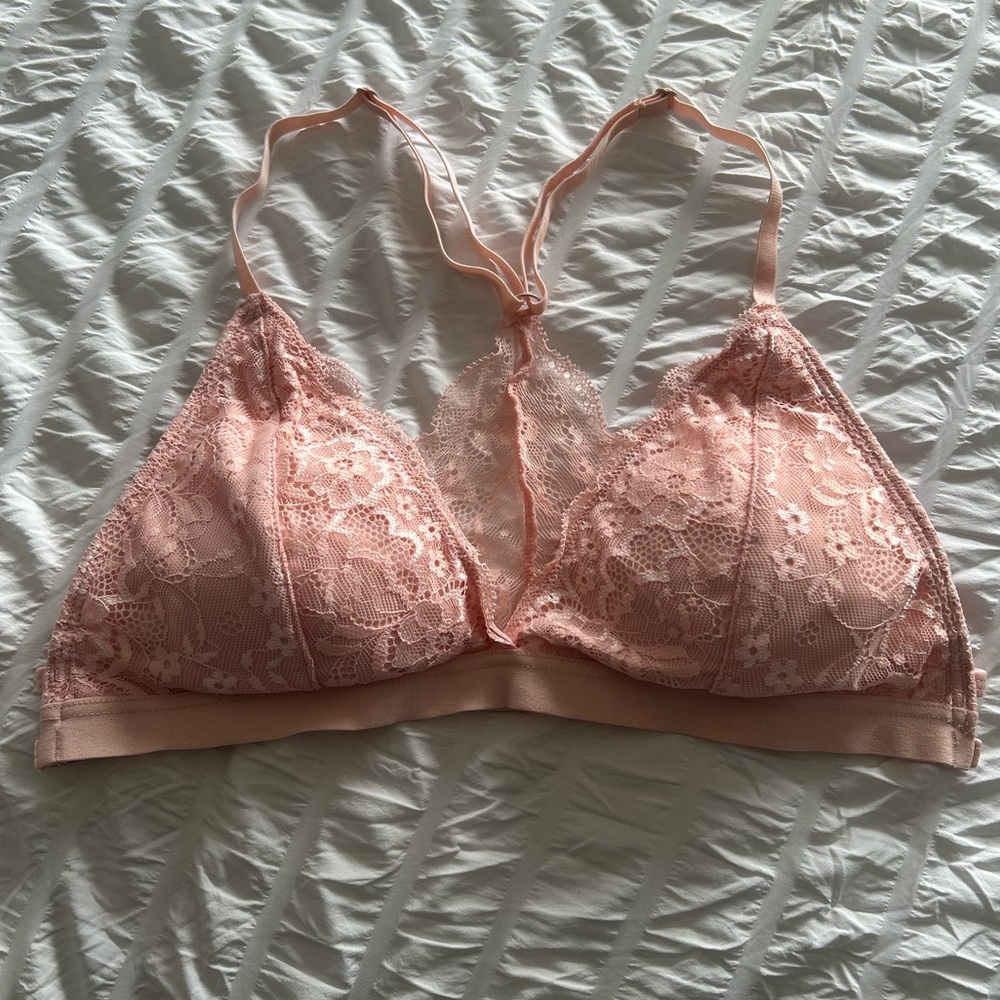 Lace Bralette in Soft Pink